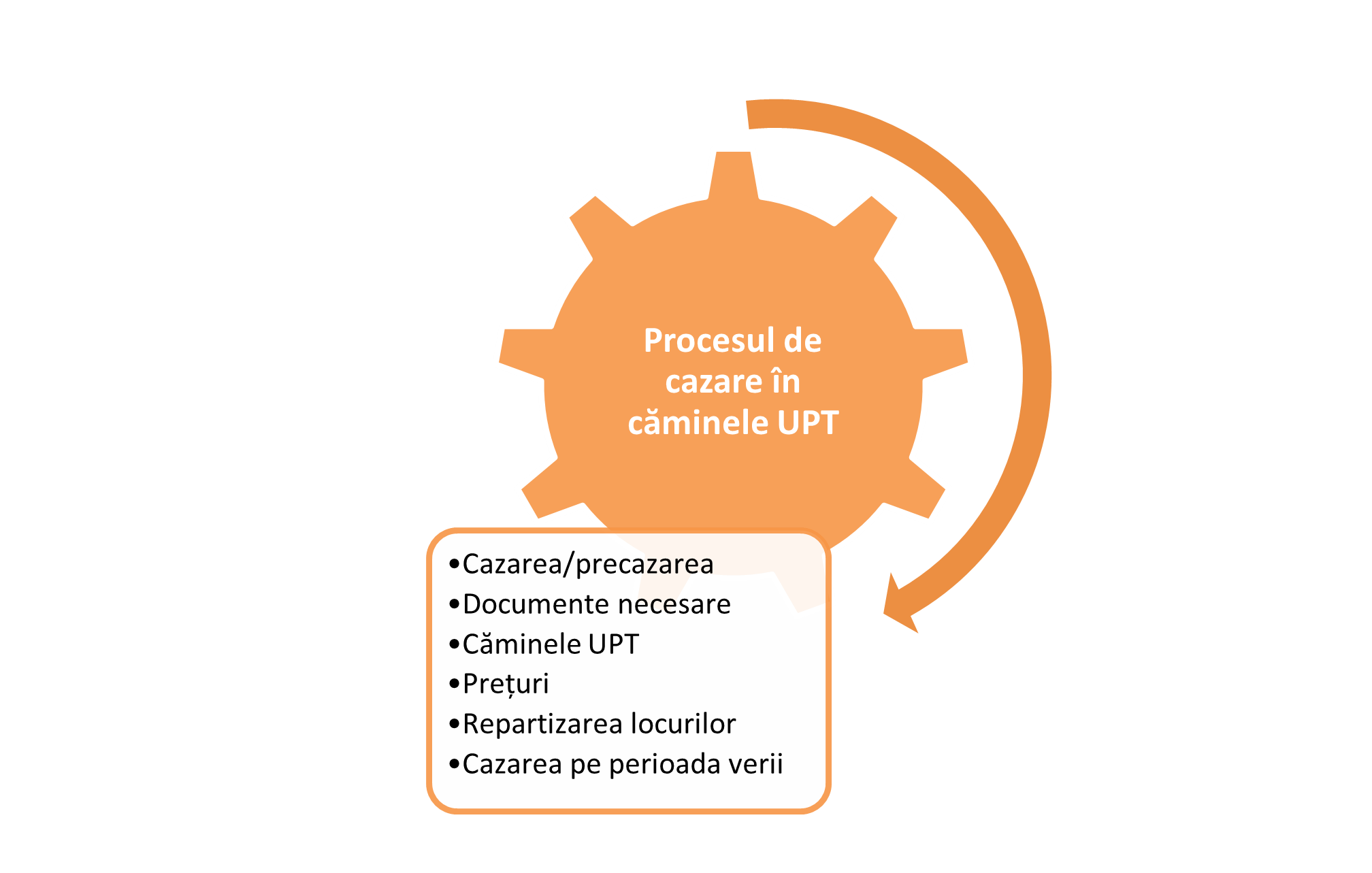 Procesul de cazare în căminele UPT